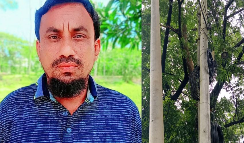 বিদ্যুতের খুঁটি বসানোর নামে টাকা আদায়ের অভিযোগ যুবদল নেতার বিরুদ্ধে